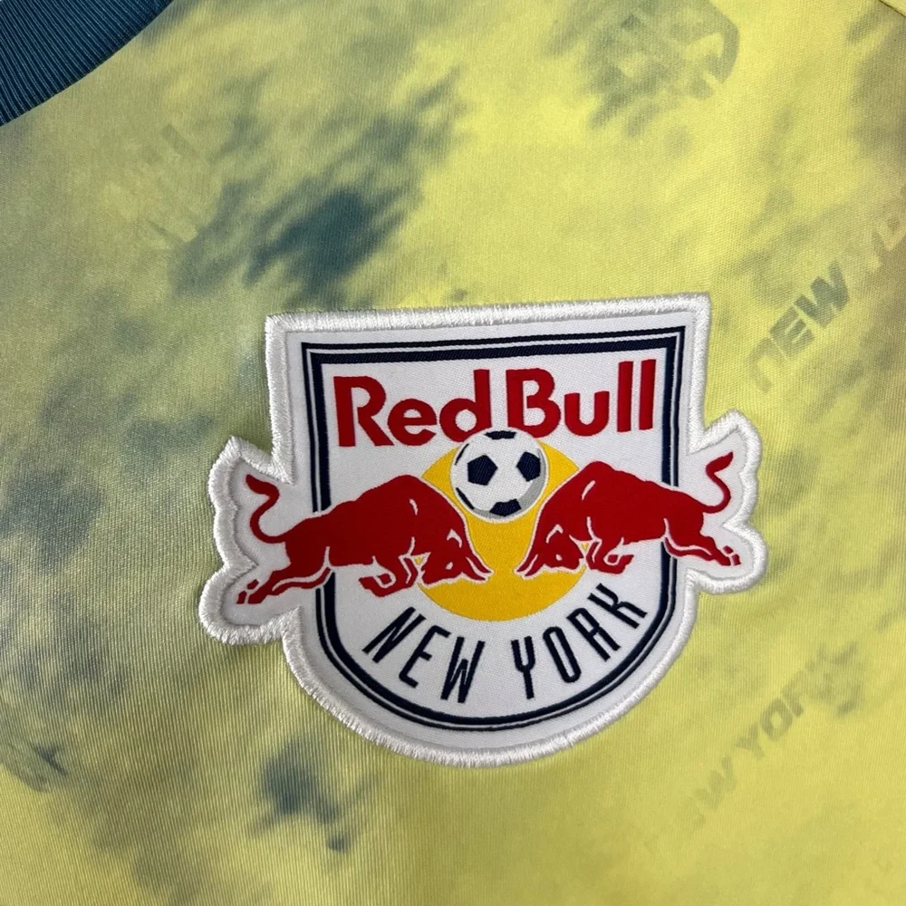 Adidas Red Bull New York Mens 3XL Jersey Yellow Slim Fit Soccer Daniel Patrick - Picture 3 of 14